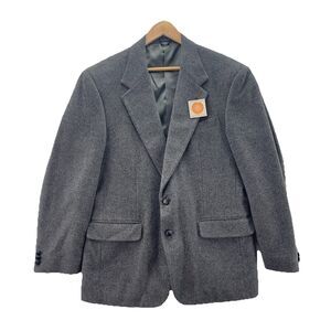 Vintage Todays Man Blazer Mens 41R Gray Camel Hair 2 Button Corpcore Sport Coat